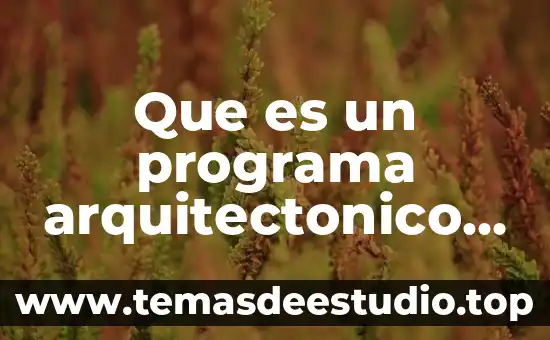 Que es planta en un plano arquitectonico 4 Que es un programa arquitectonico en metodologia de diseño