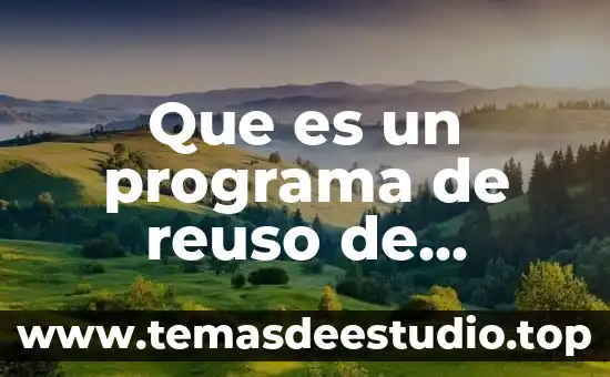 Que es un programa de reuso de solidos