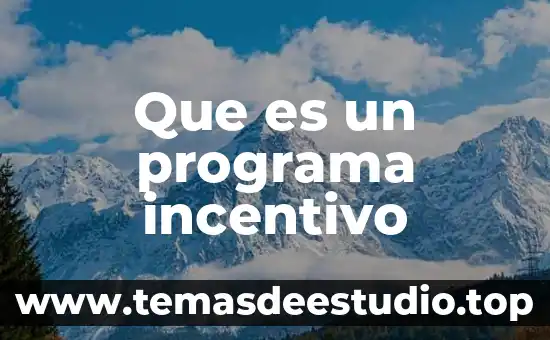 Que es el programa compite 5 Que es un programa incentivo
