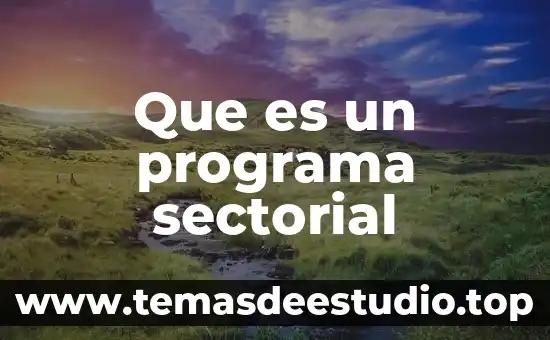 Que es el programa inventor 4 Que es un programa sectorial