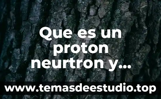 Que es un proton y su carga 3 Que es un proton neurtron y electron