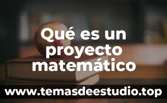 Que es un ensaye 3 Qué es un proyecto matemático