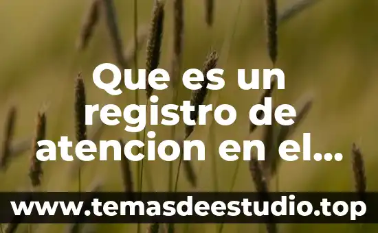 Que es un registro de atencion en el mp