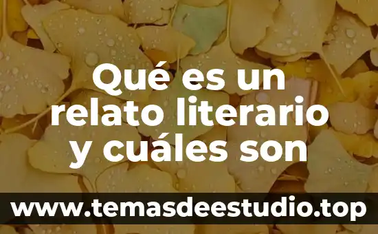 Que es un libro literario ejemplo 3 Qué es un relato literario y cuáles son