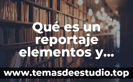 Qué es un reportaje concepto estructura características 4 Qué es un reportaje elementos y características