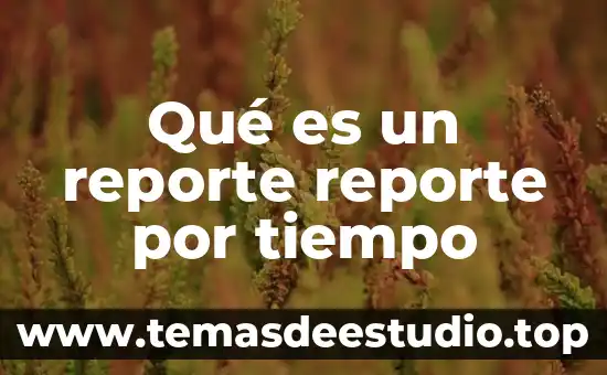 Que es lo de tiempo y movimiento de taylor 3 Qué es un reporte reporte por tiempo