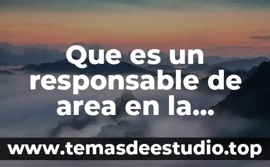 Que es area gustativa 5 Que es un responsable de area en la unam