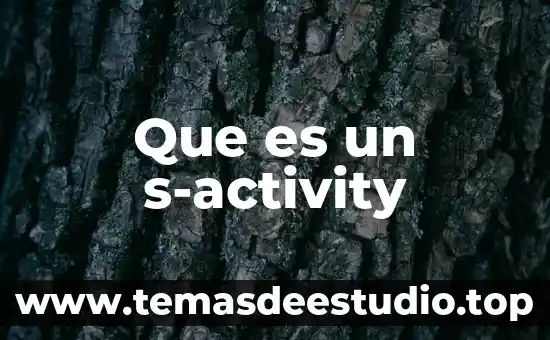 Aitex que es 8 Que es un s-activity