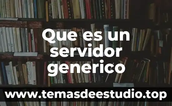 Qué es el nombre genérico de un producto 3 Que es un servidor generico