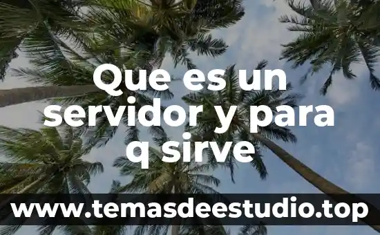 Que es un servidor y para q sirve