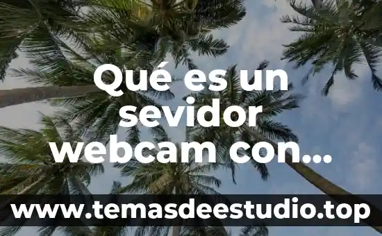 Qué es un sevidor webcam con sensor de movimiento