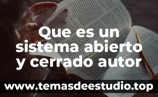 Que es un sistema abierto y cerrado autor