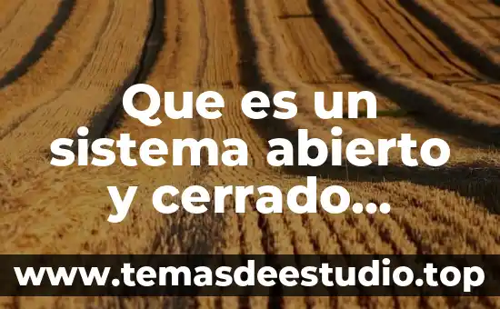 Que es un sistema abierto y cerrado informatica