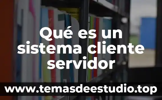 Qué es un sistema cliente servidor