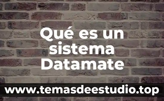 Que es el sistema nacional de monitoreo forestal 6 Qué es un sistema Datamate