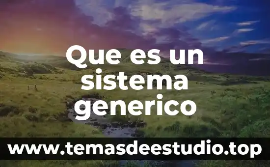 Qué es el nombre genérico de un producto 5 Que es un sistema generico