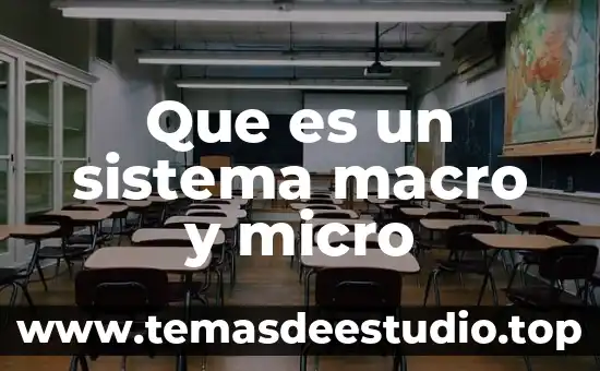 Que es micro o macro historia 4 Que es un sistema macro y micro