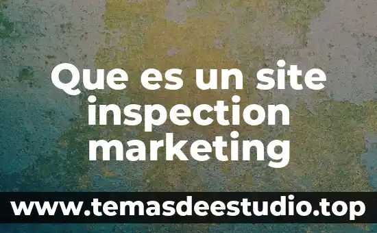 Que es un site inspection marketing