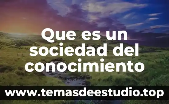 Que es un sociedad del conocimiento