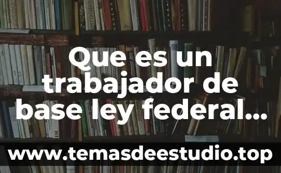 Que es el reglamento federal de la seguridad e higiene 4 Que es un trabajador de base ley federal del trabajo