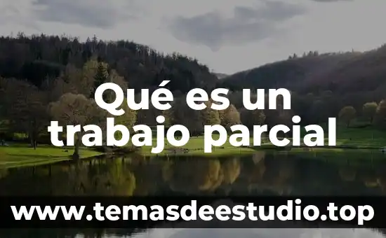 Que es conocimiento parcial 7 Qué es un trabajo parcial