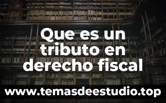 Que es un tributo en derecho fiscal