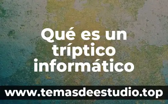 Que es un prograa informatico 8 Qué es un tríptico informático