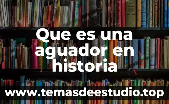 Que es historia economica edu 7 Que es una aguador en historia