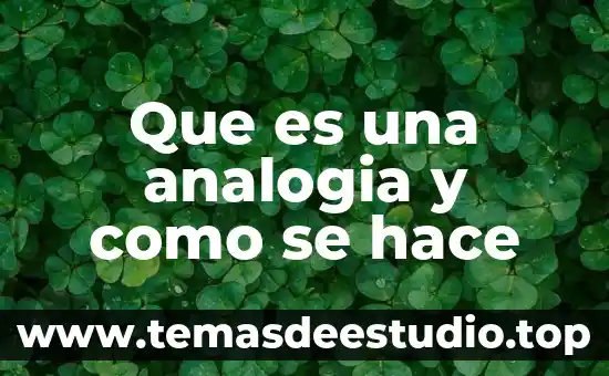 Qué es la analogía en la lógica 4 Que es una analogia y como se hace