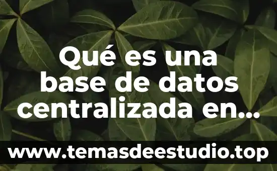 Que es ordenar datos en access 3 Qué es una base de datos centralizada en access