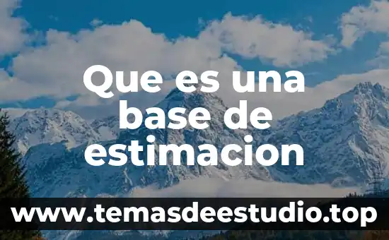 Base metil que es 7 Que es una base de estimacion