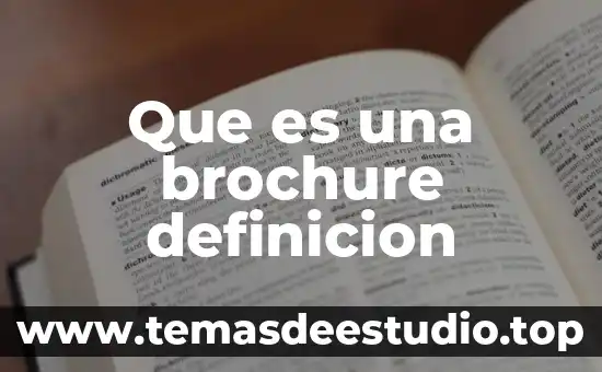 Que es una brochure definicion