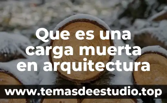 Que es la carga en un sistema de distribucion 8 Que es una carga muerta en arquitectura