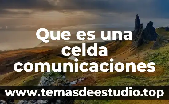 Definición de que es un celda en excel 6 Que es una celda comunicaciones