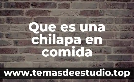 Que es comida mediterranea significa 6 Que es una chilapa en comida