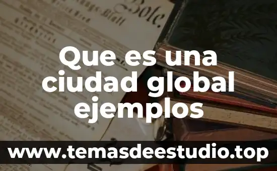 Como una ciudad llegó a ser lo que es 3 Que es una ciudad global ejemplos