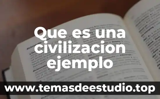 Que es nombre de vialidad ejemplo 5 Que es una civilizacion ejemplo