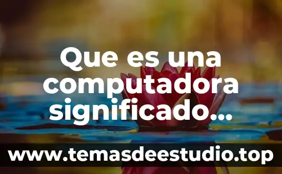 Que es el significado en la argumentación jurídica 3 Que es una computadora significado metorologico