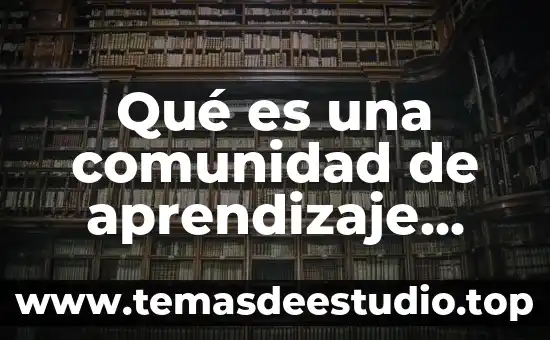 Qué es un ambiente confuso 3 Qué es una comunidad de aprendizaje autor