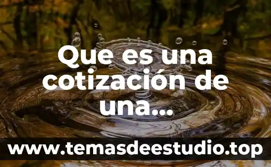 Que es el tipo de grafico cotizacion 7 Que es una cotización de una computadora
