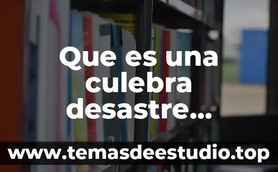 Que es una culebra desastre natural