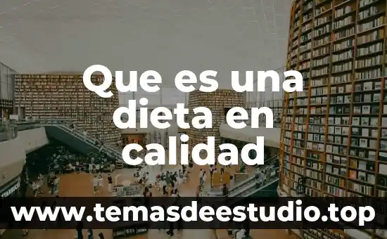 Que es y cómo funciona una sociedad mercantil 6 Que es una dieta en calidad