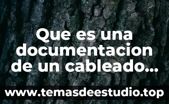 Diseñador de cableado estructurado que es 8 Que es una documentacion de un cableado estructurado