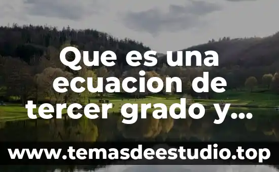 Ecuación de cantidad de movimiento que es hidráulica 3 Que es una ecuacion de tercer grado y ejemplos