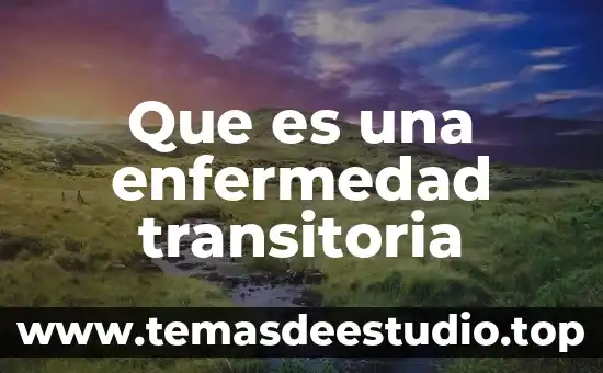 Que es toc enfermedad 8 Que es una enfermedad transitoria