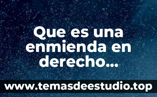 Que es una enmienda en derecho internacional publico