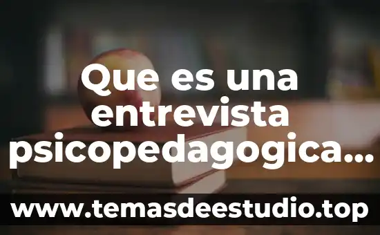 Que es una entrevista psicopedagogica en niños