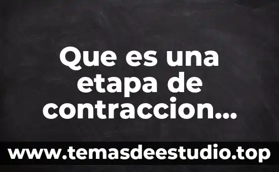 Que es una contraccion significativa 4 Que es una etapa de contraccion economica