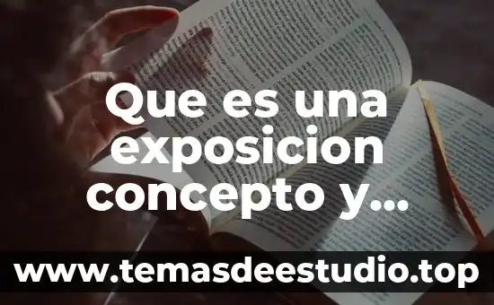 Que es una exposicion concepto y caracteristicas organizacion