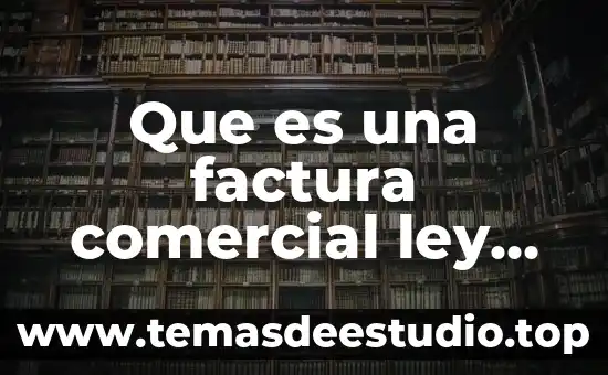 Que es una factura comercial ley aduanera